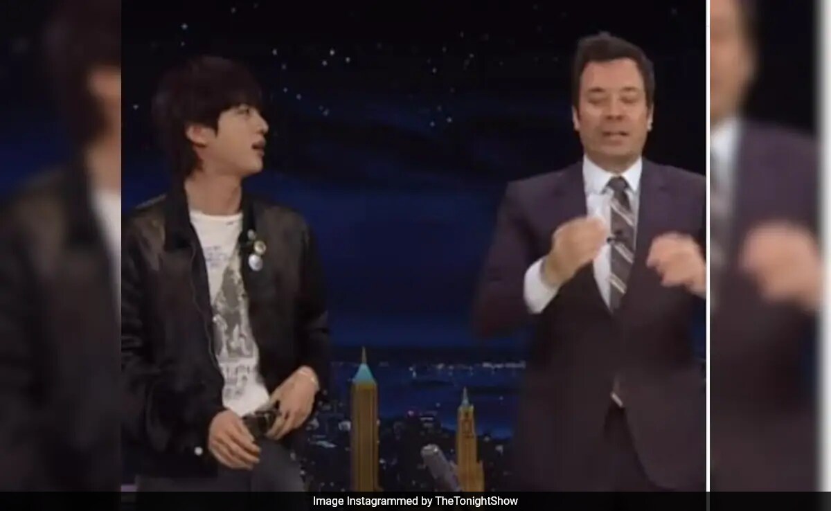 Jin from BTS Guides Jimmy Fallon in Mastering “Super Tuna” Dance on The Tonight Show